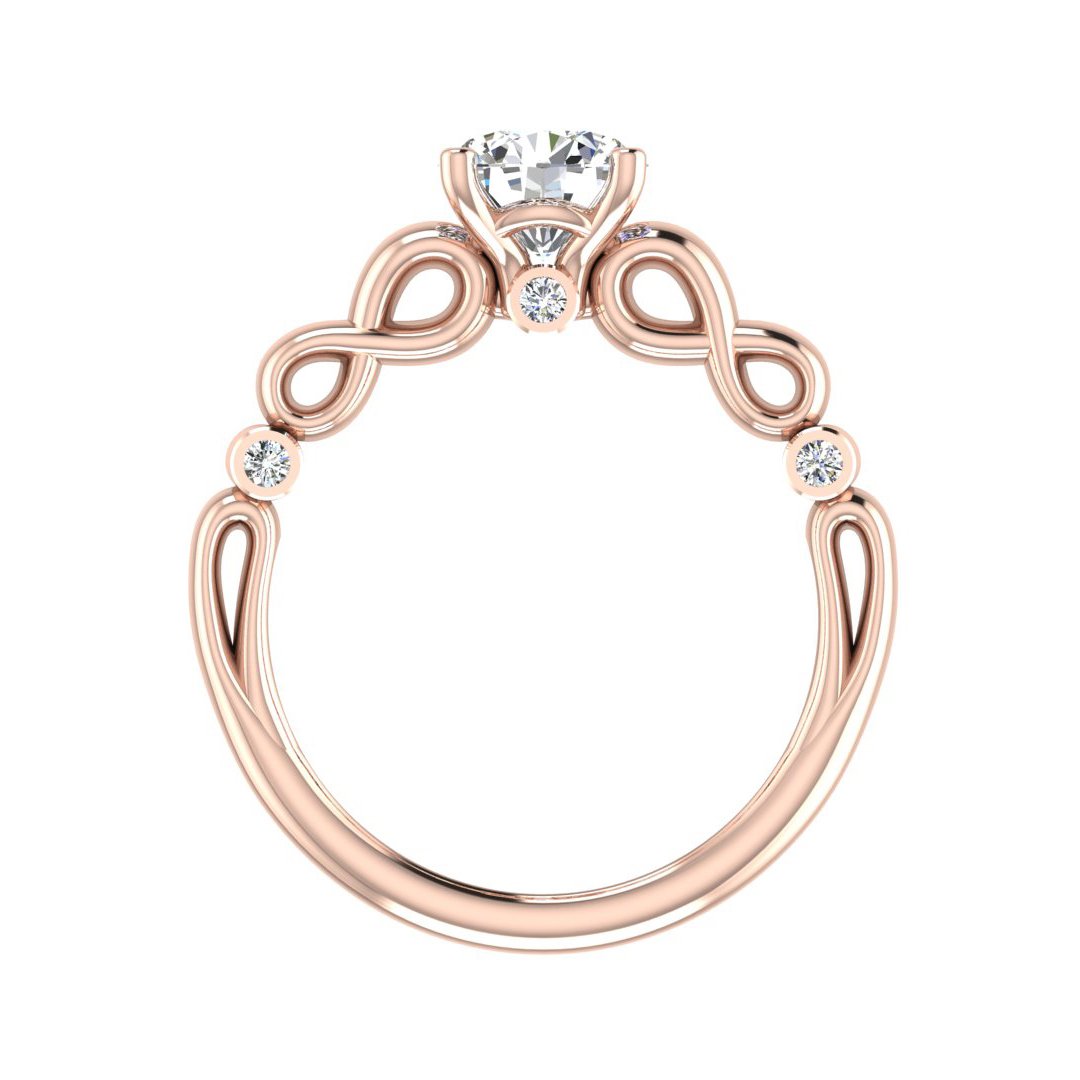 Ellieana Infinity Solitaire Engagement Ring